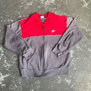 VTG 90’s NIKE White Tag Soft Track Jacket Large Full Zip Embroidered Thrashed‎